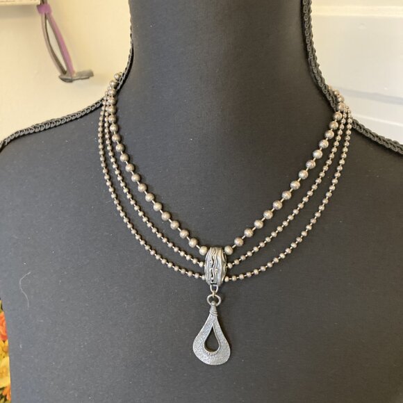 139 Silpada N1900 Teardrop Triple Necklace - Picture 4 of 6